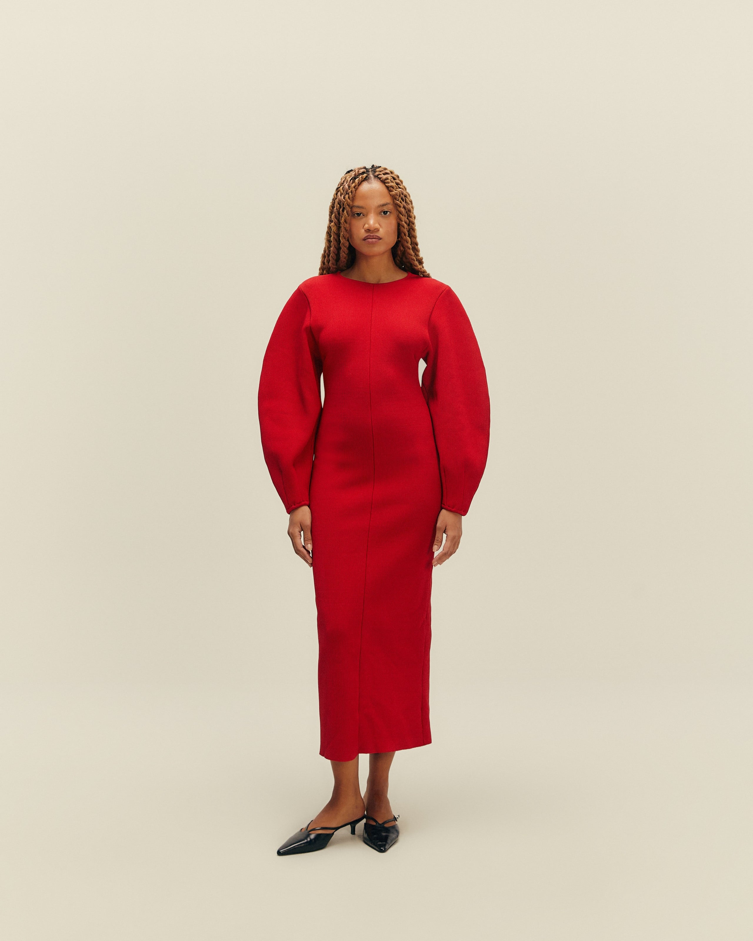 Vestido Verena Tricot Vermelho